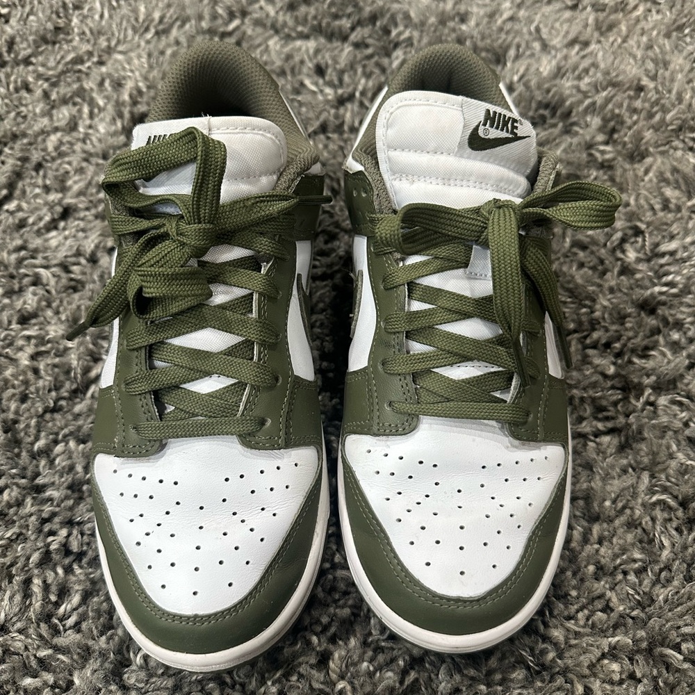 Nike Green and White Sneakers